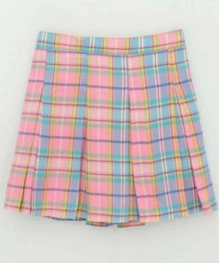 Rainbow Plaid Skirt 2