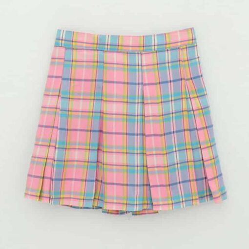 Rainbow Plaid Skirt 2