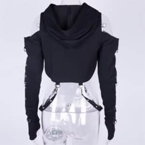 Mesh Crop Top with Chain 2