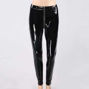 Faux Leather Pants with Back Zipper Full