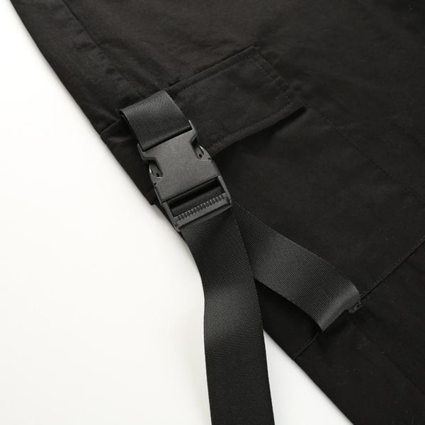 High Waist Loose Black Trousers 8