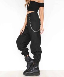 High Waist Sweatpants with Chains 2