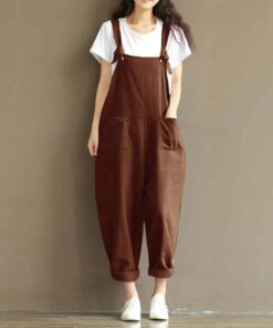 Oversized Dungaree Brown
