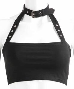 Backless Crop Top with Choker 1