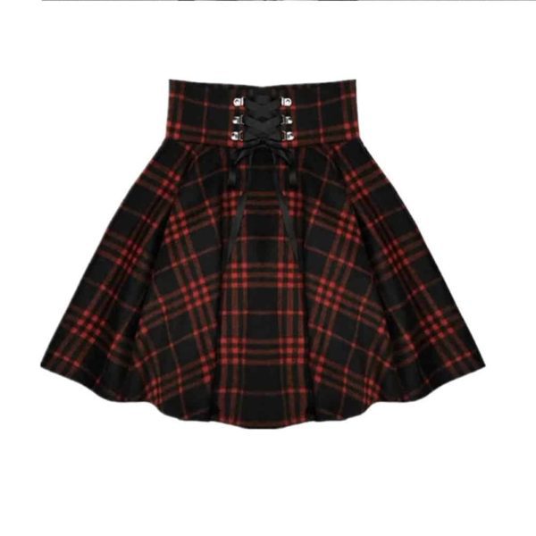 Ribbon Lacing Mini Skirt 4
