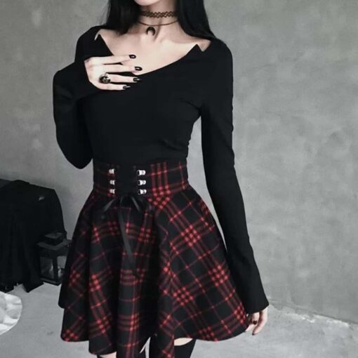 Ribbon Lacing Mini Skirt 1