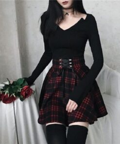 Ribbon Lacing Mini Skirt 2