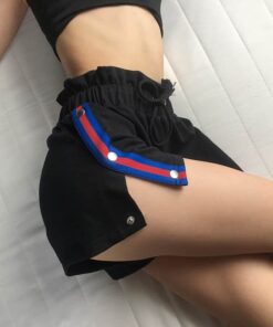 High Waist Split Shorts with Side Buttons 3