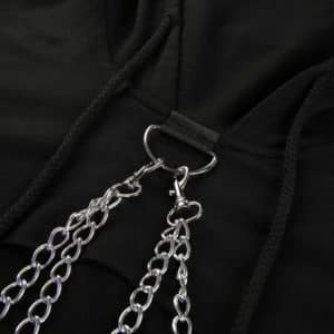 Loose Chain Patchwork Hoodie 5