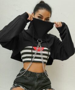 Loose Chain Patchwork Hoodie 2
