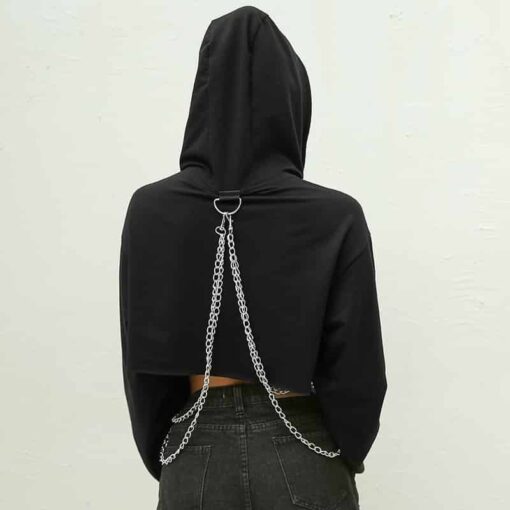 Loose Chain Patchwork Hoodie 4