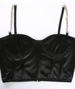 Black Camisole with Chain Straps Full