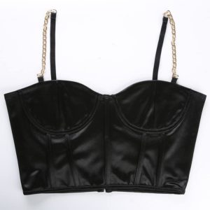 Black Camisole with Chain Straps Full