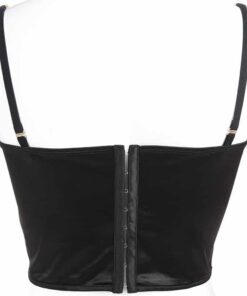 Black Camisole with Chain Straps Full Back