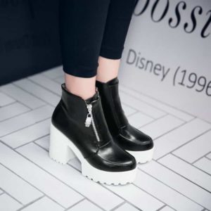 Platform Ankle Boots Black