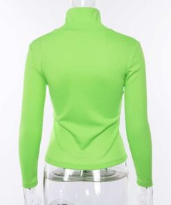 Neon Ribbed Turtleneck Sweater 2