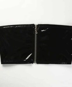 Faux Leather Tube Top with Zipper Full