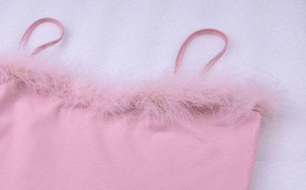 Fluffy Pink Camisole Details