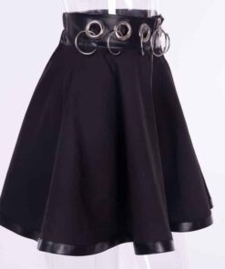High Waist Zip-up Mini Skirt 2