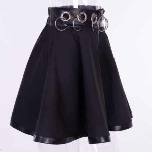 High Waist Zip-up Mini Skirt 2
