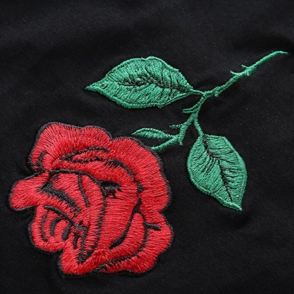 Inverted Rose Tank Top Close up