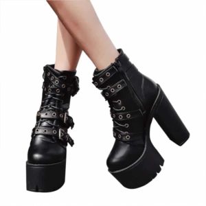 Rivet Black Ankle Boots 3