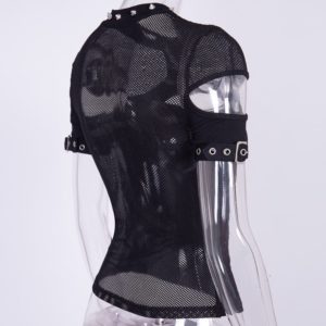Spiked Mesh Gothic Top side