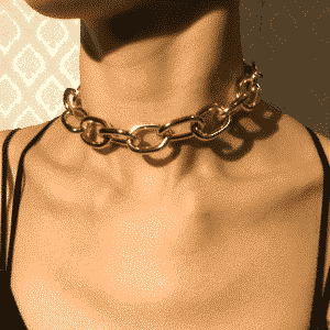 Thick Metal Chain Gold