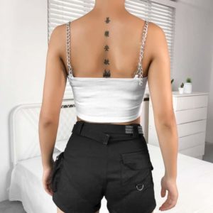 Barber Wire Tank Top with Metal Chains 3