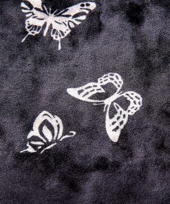 Butterflies Velvet Crop Top Details Print