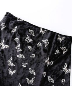 Butterflies Velvet Skirt Details