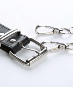 Faux Leather Belt with Chain Details 3