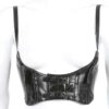 Faux Leather Buckles Corset