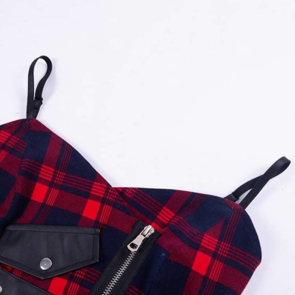 Zipper Pocket Camisole with Belt Details