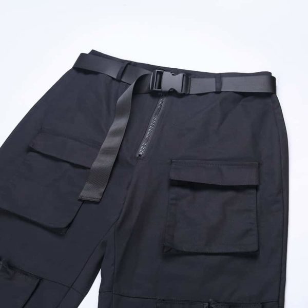 Cargo Pants with Zipper Pockets Details