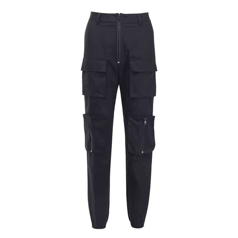 Cargo Pants with Zipper Pockets - Ninja Cosmico