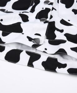 Cow Print Bomber Jacket Details 3