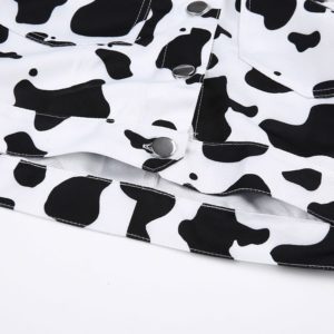 Cow Print Bomber Jacket Details 3