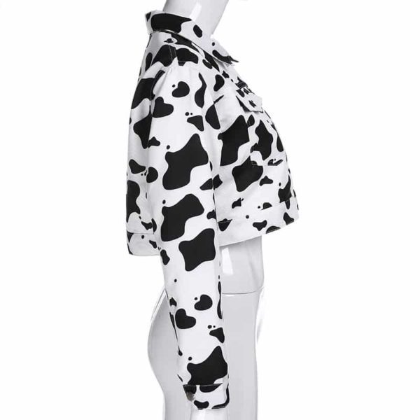Cow Print Bomber Jacket Full Side