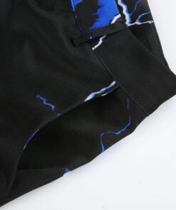 Lightning Print Baggy Pants Details 3