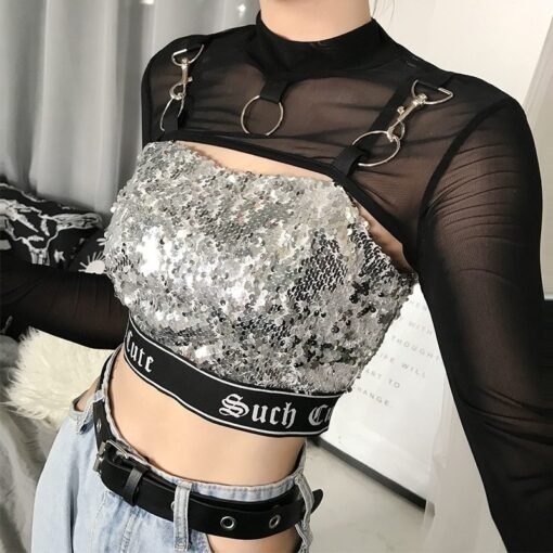 Mesh Top with Metal Ring Straps 10