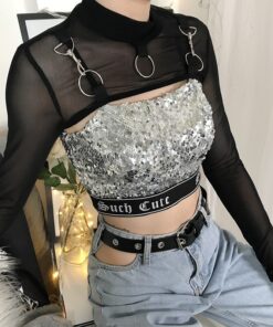 Mesh Top with Metal Ring Straps 13