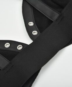 Vegan Leather Backless Bralette Details