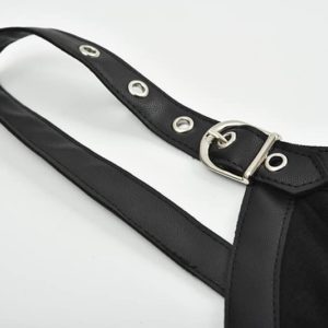 Vegan Leather Backless Bralette Details 3