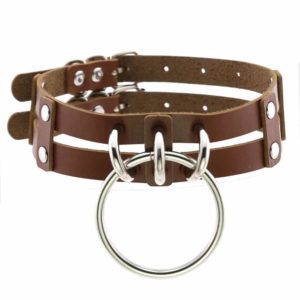 Brown Double Choker with O-Ring