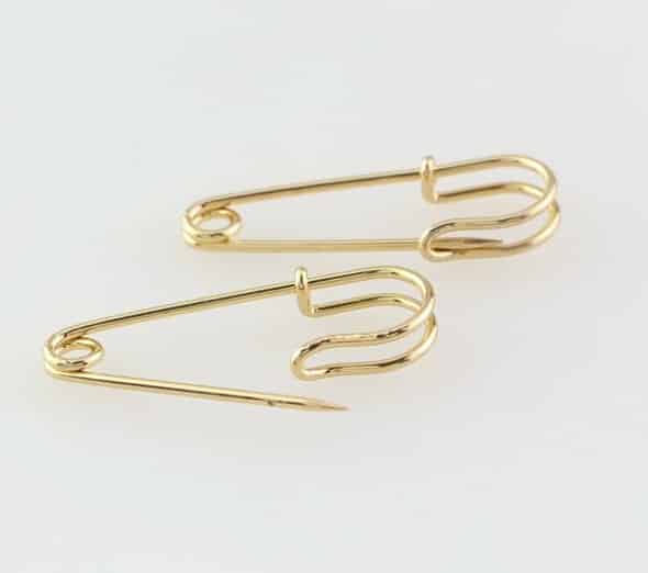 Gold Safety Pin Earring