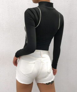 Reflective Lines Bodycon with Zipper 4