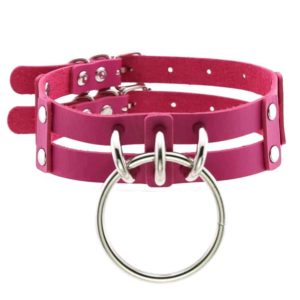 Rose Red Double Choker with O-Ring