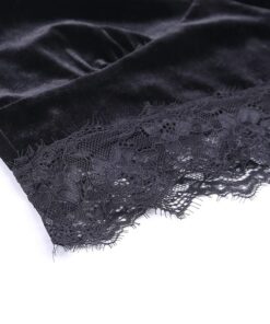 Gothic Long Sleeve Lace Crop Top Details 6