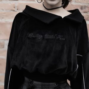 Resting Witch Face Velvet Hoodie 2